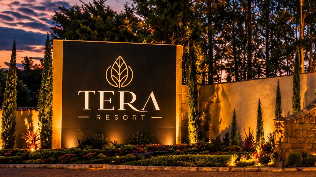 Chegada ao Tera Resort Itu ao entardecer